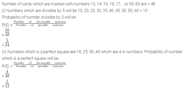 ML Aggarwal Class 10 Solutions for ICSE Maths Chapter 24 Probability Chapter Test Q10.1