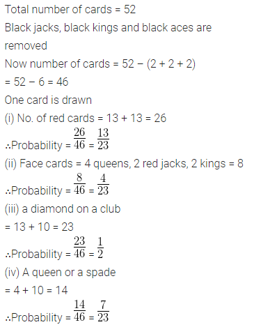 ML Aggarwal Class 10 Solutions for ICSE Maths Chapter 24 Probability Chapter Test Q15.1