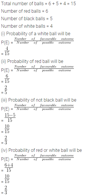 ML Aggarwal Class 10 Solutions for ICSE Maths Chapter 24 Probability Chapter Test Q5.1