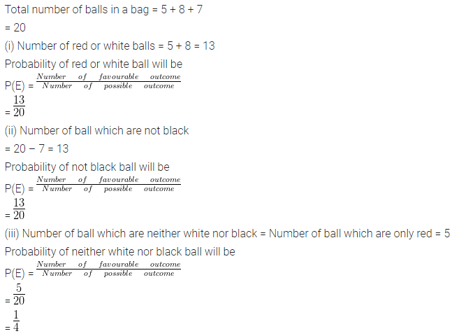 ML Aggarwal Class 10 Solutions for ICSE Maths Chapter 24 Probability Chapter Test Q6.1