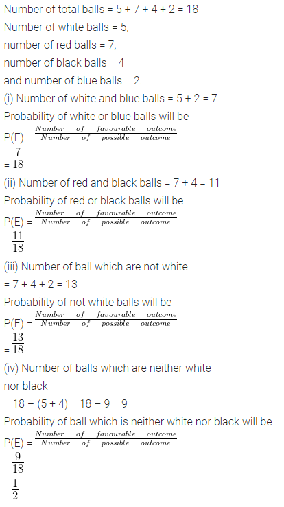 ML Aggarwal Class 10 Solutions for ICSE Maths Chapter 24 Probability Chapter Test Q7.1