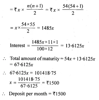 ML Aggarwal Class 10 Solutions for ICSE Maths Chapter 3 Banking Chapter Test Q4.1