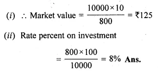 ML Aggarwal Class 10 Solutions for ICSE Maths Chapter 4 Shares and Dividends Chapter Test Q3.1