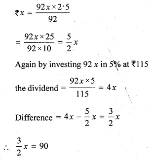 ML Aggarwal Class 10 Solutions for ICSE Maths Chapter 4 Shares and Dividends Chapter Test Q5.1
