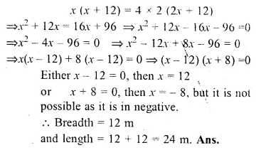 ML Aggarwal Class 10 Solutions for ICSE Maths Chapter 6 Quadratic Equations in One Variable Chapter Test Q18.1