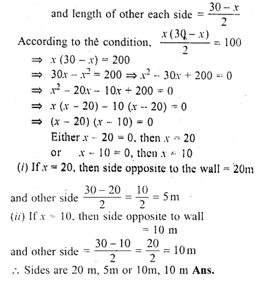 ML Aggarwal Class 10 Solutions for ICSE Maths Chapter 6 Quadratic Equations in One Variable Chapter Test Q19.1