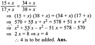 ML Aggarwal Class 10 Solutions for ICSE Maths Chapter 8 Ratio and Proportion Chapter Test Q7.1