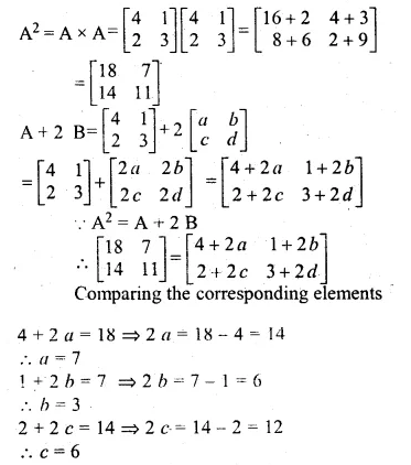 ML Aggarwal Class 10 Solutions for ICSE Maths Chapter 9 Matrices Chapter Test Q5.1