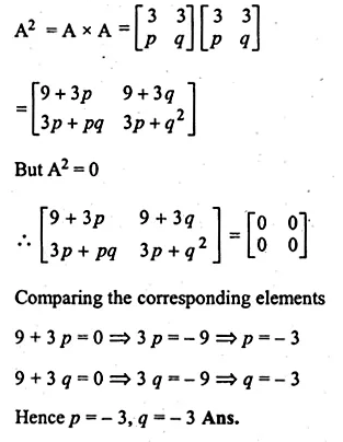 ML Aggarwal Class 10 Solutions for ICSE Maths Chapter 9 Matrices Chapter Test Q9.1