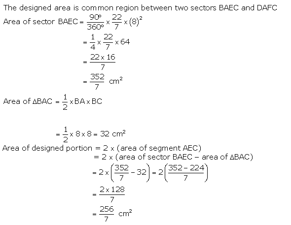 NCERT Solutions for Class 10 Maths Chapter 12 Areas Related to Circles ex 12.3 16s1