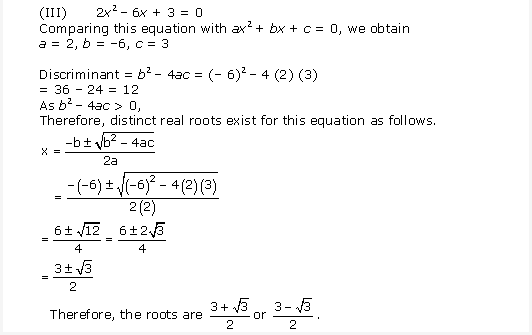 NCERT Solutions for Class 10 Maths Chapter 4 Quadratic Equations 31