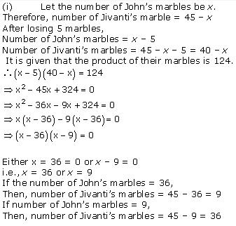NCERT Solutions for Class 10 Maths Chapter 4 Quadratic Equations 7