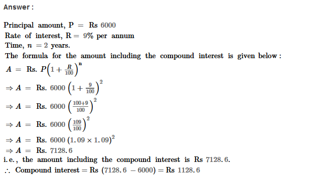 Compound Interest RS Aggarwal Class 8 Maths Solutions Ex 11B 3.1
