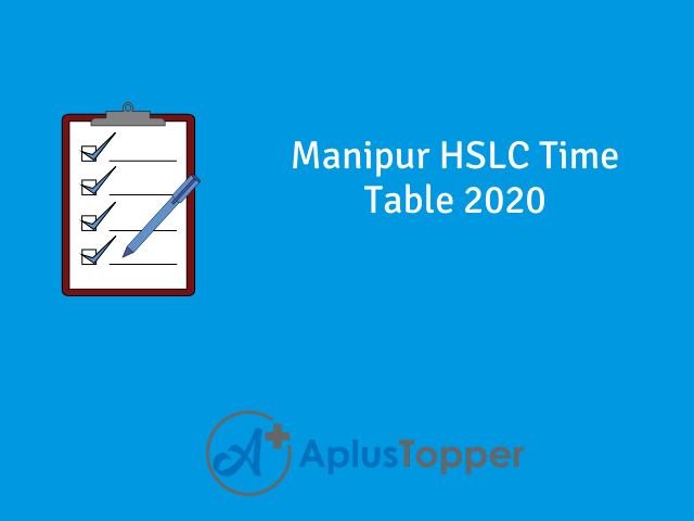 Manipur HSLC Time Table