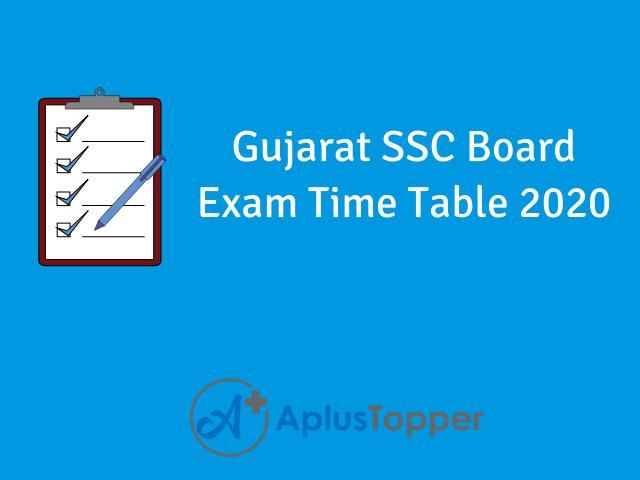 Gujarat SSC Board Exam Time Table