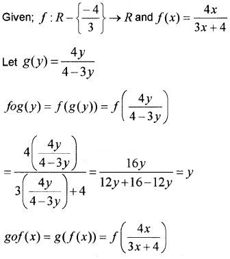 Plus Two Maths Chapter Wise Questions and Answers Chapter 1 Relations and Functions 3M Q11.1