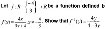 Plus Two Maths Chapter Wise Questions and Answers Chapter 1 Relations and Functions 3M Q11