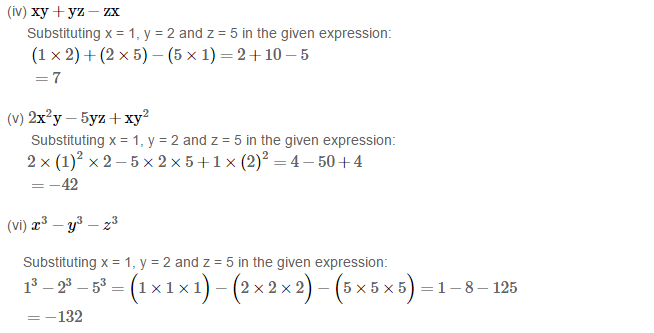 Algebraic Expressions RS Aggarwal Class 6 Maths Solutions Exercise 8B 2.2