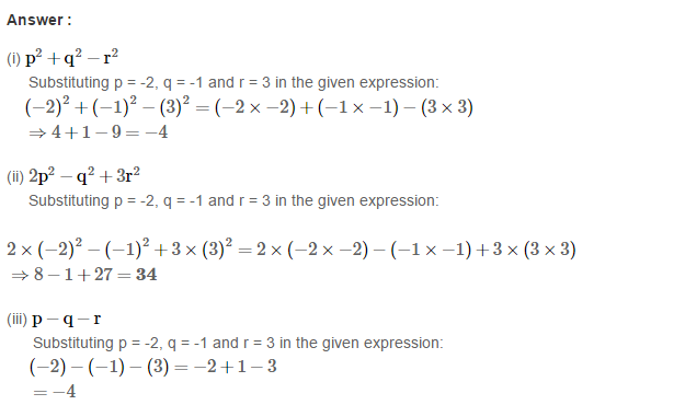 Algebraic Expressions RS Aggarwal Class 6 Maths Solutions Exercise 8B 3.1