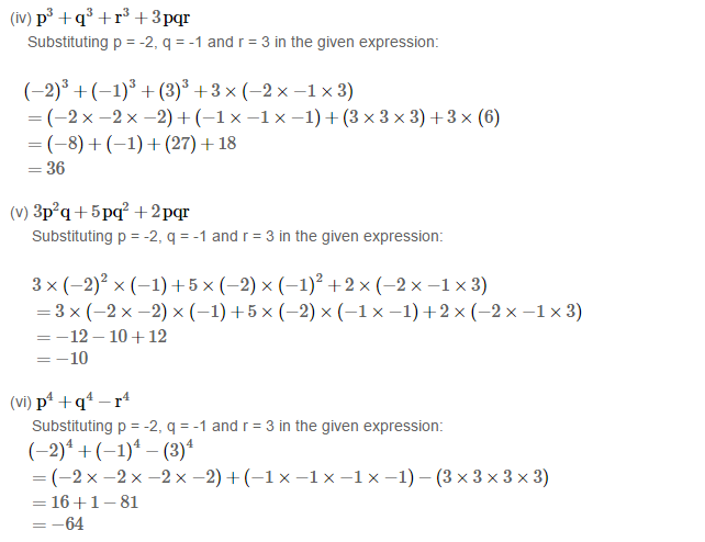 Algebraic Expressions RS Aggarwal Class 6 Maths Solutions Exercise 8B 3.2