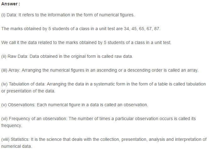Data Handling RS Aggarwal Class 6 Maths Solutions 1.1