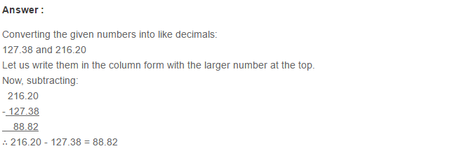 Decimals RS Aggarwal Class 6 Maths Solutions Exercise 7D 5.1
