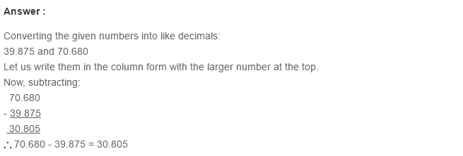 Decimals RS Aggarwal Class 6 Maths Solutions Exercise 7D 6.1
