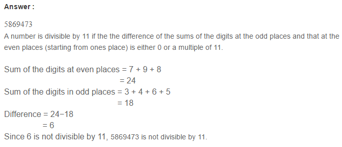 Factors and Multiples RS Aggarwal Class 6 Maths Solutions CCE Test Paper 1.1