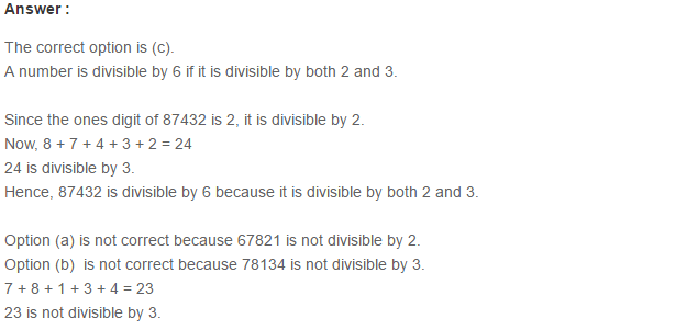 Factors and Multiples RS Aggarwal Class 6 Maths Solutions CCE Test Paper 15.1
