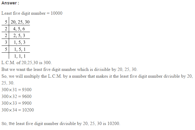 Factors and Multiples RS Aggarwal Class 6 Maths Solutions CCE Test Paper 5.1
