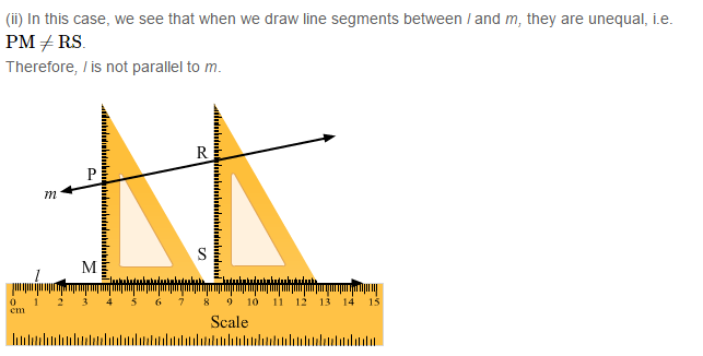 Parallel Lines RS Aggarwal Class 6 Maths Solutions 7.2
