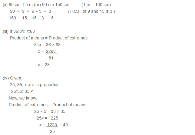 Ratio Proportion and Unitary Method RS Aggarwal Class 6 Maths Solutions CCE Test Paper 18.2