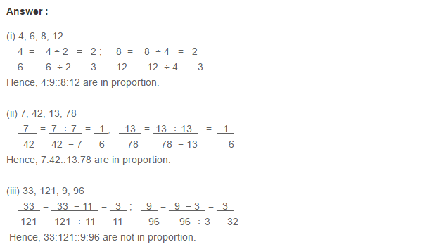 Ratio Proportion and Unitary Method RS Aggarwal Class 6 Maths Solutions Ex 10B 1.1