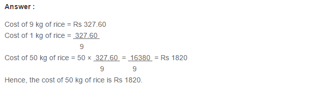 Ratio Proportion and Unitary Method RS Aggarwal Class 6 Maths Solutions Ex 10C 3.1