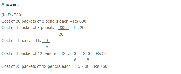 Ratio Proportion and Unitary Method RS Aggarwal Class 6 Maths Solutions Ex 10D 21.1