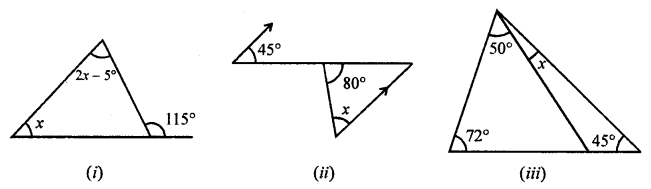 ML Aggarwal Class 7 Solutions for ICSE Maths Chapter 11 Triangles and its Properties Check Your Progress Q1.1