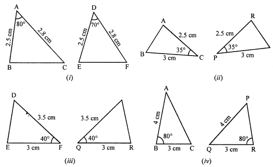 ML Aggarwal Class 7 Solutions for ICSE Maths Chapter 12 Congruence of Triangles Ex 12.1 Q6.1