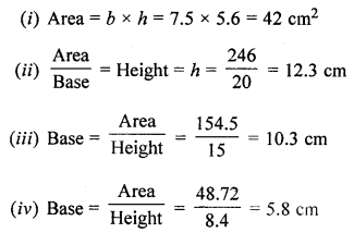 ML Aggarwal Class 7 Solutions for ICSE Maths Chapter 16 Perimeter and Area Ex 16.2 Q3.3
