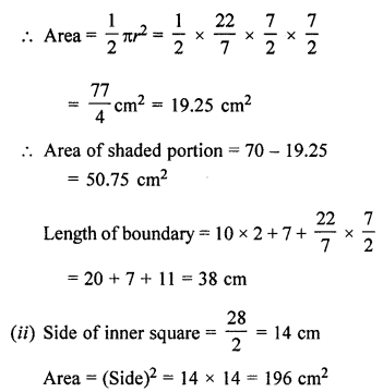 ML Aggarwal Class 7 Solutions for ICSE Maths Chapter 16 Perimeter and Area Ex 16.3 Q19.3
