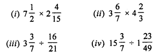 ML Aggarwal Class 7 Solutions for ICSE Maths Chapter 2 Fractions and Decimals Check Your Progress 2.1