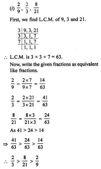 ML Aggarwal Class 7 Solutions for ICSE Maths Chapter 2 Fractions and Decimals Ex 2.1 Q8.1