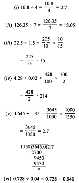 ML Aggarwal Class 7 Solutions for ICSE Maths Chapter 2 Fractions and Decimals Ex 2.6 2.1