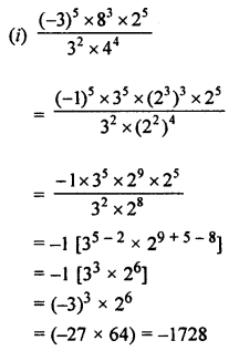 ML Aggarwal Class 7 Solutions for ICSE Maths Chapter 4 Exponents and Powers Check Your Progress Q3.2