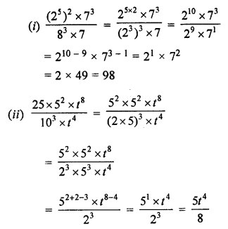ML Aggarwal Class 7 Solutions for ICSE Maths Chapter 4 Exponents and Powers Ex 4.2 Q8.2