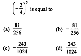 ML Aggarwal Class 7 Solutions for ICSE Maths Chapter 4 Exponents and Powers Objective Type Questions mul Q7.1
