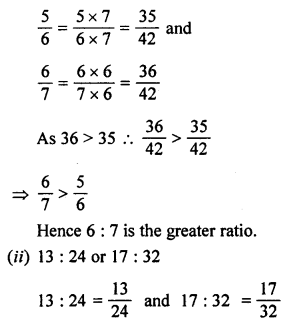 ML Aggarwal Class 7 Solutions for ICSE Maths Chapter 6 Ratio and Proportion Ex 6.1 Q17.1