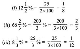 ML Aggarwal Class 7 Solutions for ICSE Maths Chapter 7 Percentage and Its applications Check Your Progress Q1.1