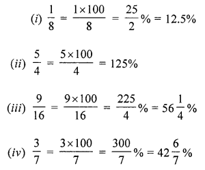 ML Aggarwal Class 7 Solutions for ICSE Maths Chapter 7 Percentage and Its applications Ex 7.1 Q2.1