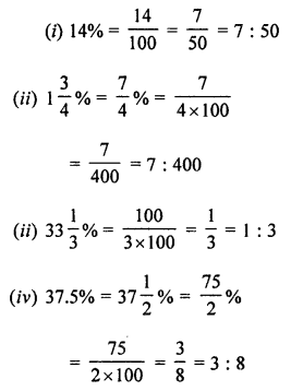 ML Aggarwal Class 7 Solutions for ICSE Maths Chapter 7 Percentage and Its applications Ex 7.1 Q5.1