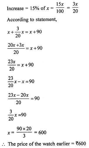 ML Aggarwal Class 7 Solutions for ICSE Maths Chapter 7 Percentage and Its applications Ex 7.2 Q20.1